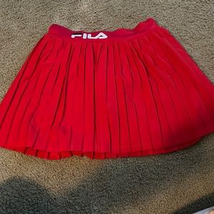 Fila red tennis skort